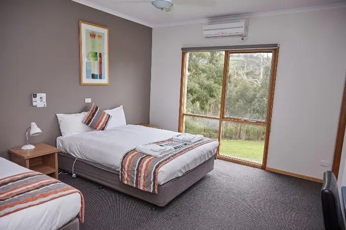 Guest room overlooking the grounds