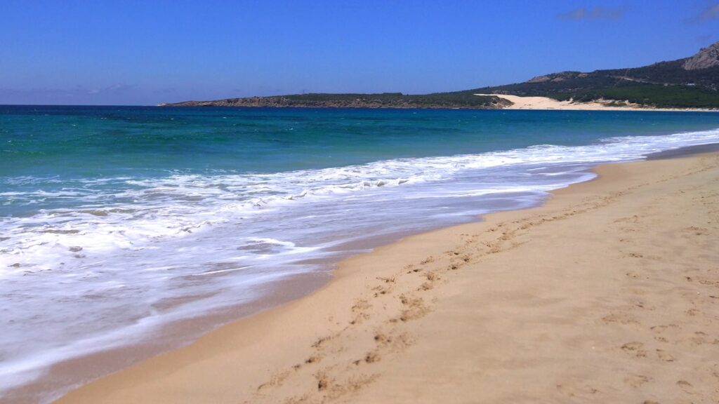 Bolonia beach and its great white dune near Tarifa