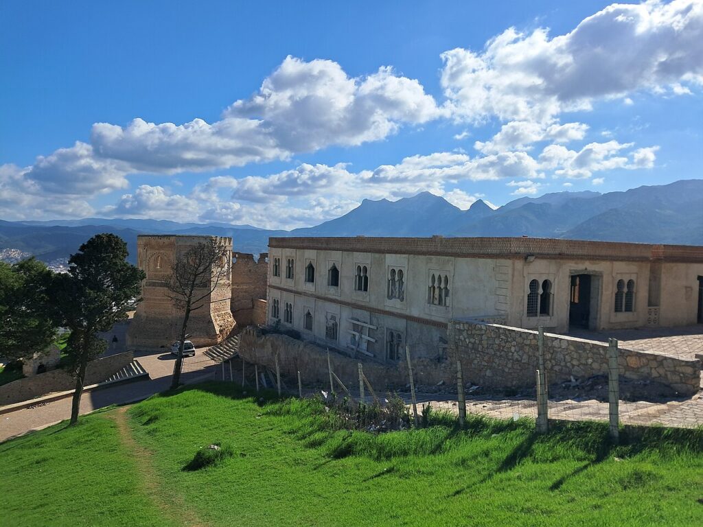 The white medina of Tetouan below the Rif mountains